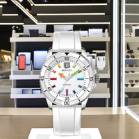 Montre à quartz élégante pour homme AURORA, mouvement Ronda 763, aiguilles inspirées d'Excel, boîtier en acier inoxydable de 42 mm, verre saphir, 10 ATM