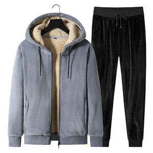 Chándal para hombre Deportes atléticos Casual Pullover Sweatsuit 2 piezas Sudaderas de manga larga Casual Jogging Block Sweatsuit Sets - Product Image 5