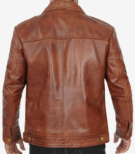 ESPRIT Custom-Made High Quality Men's Slim Front Universal <b>Leather</b> Winter Fashion <b>Jackets</b> New Design <b>Retro</b> Style Made Sialkot - Product Image 6