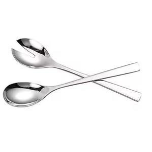 Servidor de Ensalada de Acero Inoxidable, Servidor de Ensalada de Lujo para Servir la Ensalada, Nuevo Diseño, Juego de Cubiertos, Cubertería de Metal, Cuchara y Tenedor - Product Image 1