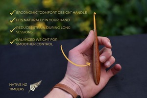 Crochet en bois souple offrant un confort ergonomique pour les débutants et les experts, écologique, de haute qualité, fait à la main, décoratif - Product Image 6