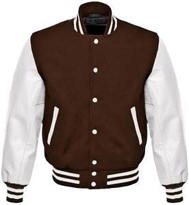 Veste pour hommes avec logo personnalisé en vente chaude Blouson bombardier en cuir de haute qualité avec broderie veste pour hommes Varsity Letterman veste - Product Image 2