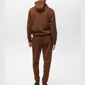 Personalizable Ecológico Peso Pesado Blanco Algodón Slim Fit Chándal Transpirable Suave Invierno Conjunto de Larga Duración Con Capucha Sólido - Product Image 6