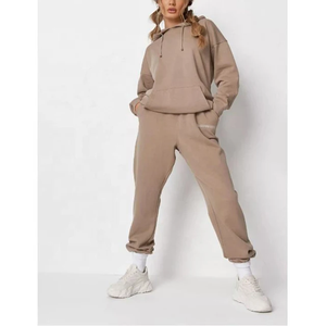 High Quality Slim Fit Tech Fleece Tracksuit for <b>Women</b> Custom Printed O Neck Zipper Streetwear Trendy Winter Fashion - Product Image 3