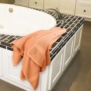 Serviettes de bain 100% coton de qualité supérieure avec impression de logo personnalisé pour hôtels et maisons Ensemble de serviettes de bain 100% coton en gros - Product Image 6