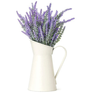 Stylish Metal Pitcher White <b>Jug</b> Vase <b>Flower</b> Pitcher <b>for</b> Home Living Room Tabletop Decoration Handmade Pitcher - Product Image 5