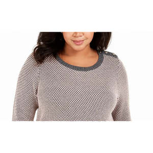 Maglione Charter Club da donna, nero intenso, taglia 2X Plus Size, con bottoni e dettagli a contrasto - Product Image 2