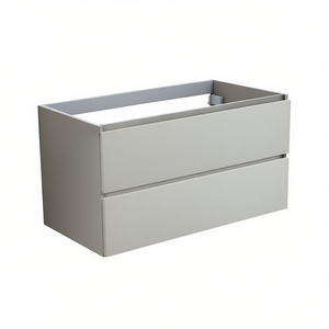 Mueble de Baño Diseño Italiano 2 Cajones Gris Perla Base Suspendida 90cm - Product Image 2