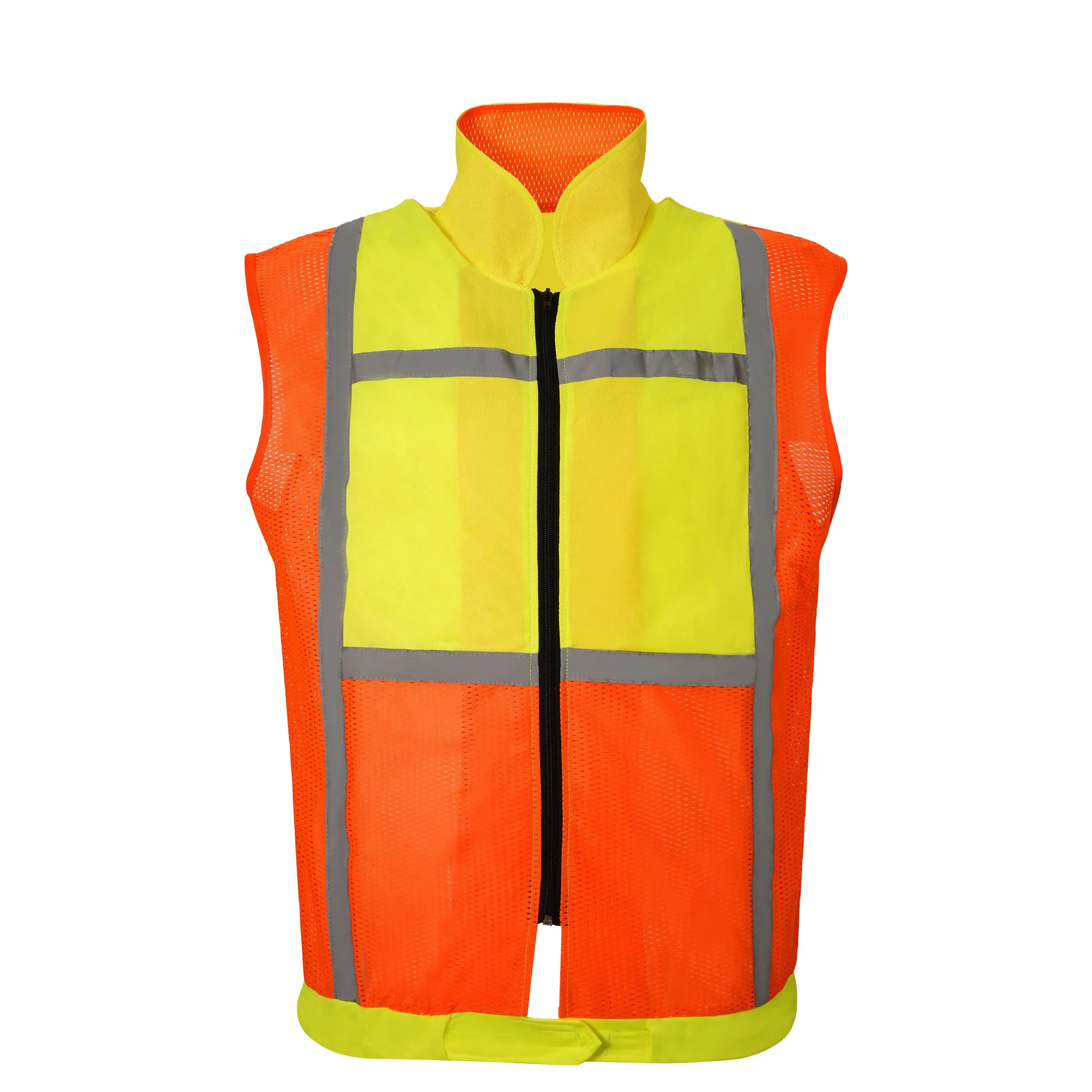 Produsen 100% poliester disesuaikan pakaian keselamatan hi-vis produksi khusus jaket keselamatan reflektif