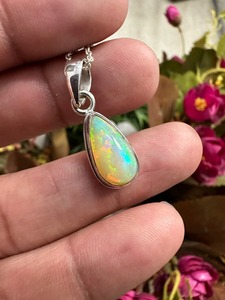 Joyería de piedras preciosas de ópalo para mujer, joyería colgante de estilo bohemio de Plata de Ley 925, colgante hecho a mano de tendencia, Regalo para mamá - Product Image 2