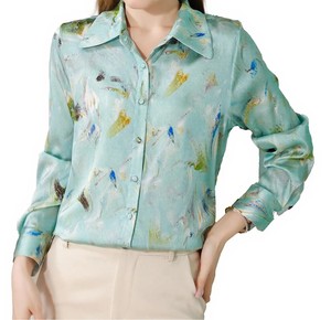 c Trending Sublimation Printed Shirt High Quality Full Sleeves Shirts Stylish Design Wholesale Women's Shirts - Product Image 3