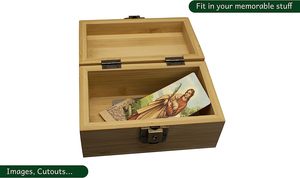 Trang trí Tre hộp lưu trữ với nắp-nhỏ bằng gỗ lưu niệm Bộ nhớ hộp hoàn hảo cho món quà | lưu trữ cho đồ trang sức, thủ công, thẻ - Product Image 4