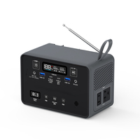 Générateur solaire 100W (200W de pointe) avec radio FM, sortie PD 100W, station d'alimentation portable 89,6Wh avec sortie AC pour le camping, les voyages et les fêtes