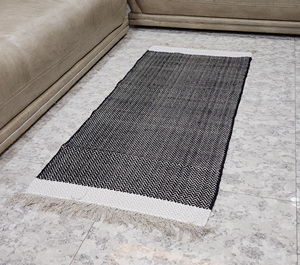 Ensembles de tapis en coton touffeté à la main de meilleure qualité moderne 1600 GSM motif Chevron animaux de compagnie lavable cuisine salon tapis tapis - Product Image 5