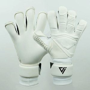 Gants de gardien de but en cuir de haute qualité, taille personnalisée, antidérapants, bracelet de poignet réglable, respirants, faible MOQ - Product Image 1