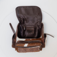 Nouveaux sacs à couches en cuir de vachette fait main, style western, avec protection RFID, ornés de pierres turquoise, personnalisables, vente en gros, pour usage quotidien