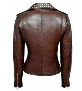 2025 New Women Leather Jacket for Outdoor Available with <b>Rivet</b>, Embroidery Jacket for Ladies Unique Colors Jacket - Product Image 3