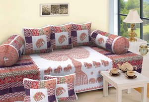 ชุดเครื่องนอนผ้าฝ้าย8ชิ้นที่สง่างามพร้อมพิมพ์ลายสัตว์ Sanganeri 200TC อินเดียพิมพ์ลายสัตว์ชุดเครื่องนอนสำหรับตกแต่งบ้านทุกฤดูไอเดียของขวัญ - Product Image 2