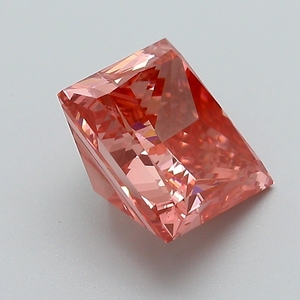 Diamant rose vif fantaisie certifié IGI, cultivé en laboratoire, taille princesse, diamant non monté pour la vente en gros de bijoux fins - Product Image 2