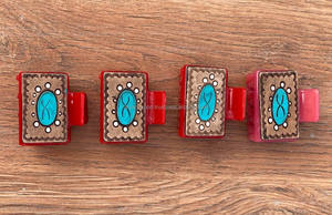 มาใหม่สไตล์ตะวันตกทําด้วยมือเครื่องมือแกะสลักหนังมินิคลิปผมหนังมินิกรงเล็บคลิปอุปกรณ์เสริมผมสําหรับสตรี - Product Image 5