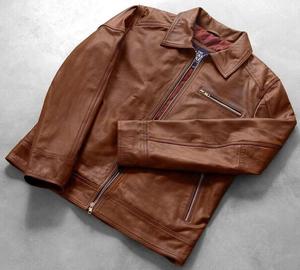 Veste d'hiver vintage pour homme, style café racer, en cuir d'agneau écologique, imperméable, respirante, logo personnalisé sur le devant, chaude, haute qualité - Product Image 5