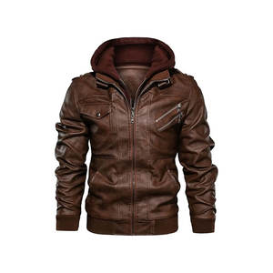 <b>Cheap</b> Price Casual Wear Full Zipper Synthetic Leather Jacket Wholesale Custom Made Waterproof Winter Patchwork <b>Coats</b> - Product Image 4