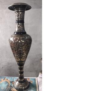 Vase à fleurs de table en laiton vintage Vase à fleurs décoratif de luxe en laiton et métal Décoration de mariage - Product Image 5