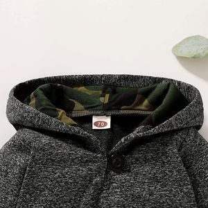 Ropa atlética para niños, conjunto de Jogger de invierno para niños, cuello transpirable con capucha, patrón sólido, diseño impreso de talla grande - Product Image 4