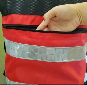 Gilet de sécurité réfléchissant, vêtements de travail haute visibilité, vêtements en maille, gilet de sécurité pour la construction avec fermeture éclair, plusieurs poches - Product Image 3