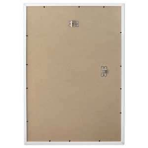 Cadre photo décoratif en bois blanc 40 x 60 cm, miroir carré, format A4, style suspendu pour affichage – Produit très demandé - Product Image 3