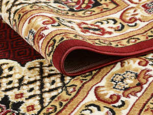 Alfombra turca de lujo hecha a máquina, de polipropileno BCF, color rojo intenso, premium, para sala de estar, del fabricante de Gaziantep. - Product Image 2