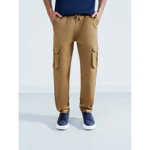 Pantalon cargo taille haute KOPIN, élégant et confortable, 100% coton Oxford, plissé, lavage coloré, logo personnalisable disponible, tailles XL à 6XL - Product Image 1