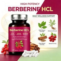 Capsules de Berbérine HCL OEM ODM – Complément Alimentaire Herbal pour la Santé Cardiaque, Cérébrale et Digestive – Formule Personnalisée pour un Mode de Vie Sain – Usine GMP