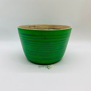 Handmade Traditional Vintage Bamboo Salad <b>Bowl</b> <b>Set</b> Customized Eco-Friendly Disposable Wood <b>Bowl</b> <b>Soup</b> Dinnerware for Picnic - Product Image 5