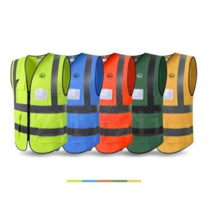Poche cargo réfléchissant ANSI classe 2 gilet de sécurité en polyester imperméable haute visibilité équipement de travail d'hiver bon marché - Product Image 6