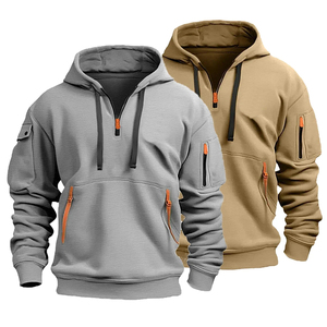 Sweat-shirts pour hommes de haute qualité 100% coton, polaire épais, poids lourd, surdimensionné, logo imprimé personnalisé, hiver, ODM, broderie - Product Image 2