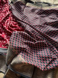 Sari de seda de tejido puro de diseñador con tejido Zari, ropa de fiesta de boda tradicional india y pakistaní para mujer - Product Image 2