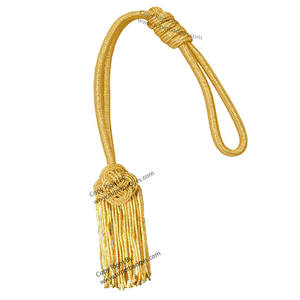 OEM Purple and Gold <b>Cord</b> for Bishop's Pectoral Cross with Knot Tassel and Fringes Religious Vestments and Accessories - Product Image 2