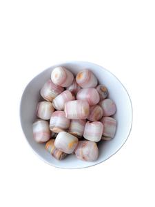 Caída de ónix rosa con bandas, piedra de ónix Rosa natural, piedra de caída de ónix - Product Image 3