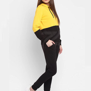 Low Moq Custom Design Women <b>Tracksuits</b> Outdoor Use Women Clothing Solid Color <b>Plain</b> <b>Tracksuit</b> - Product Image 4