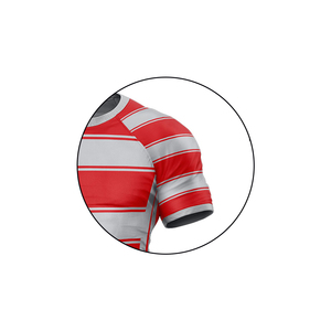 Uniforme de Rugby Unisex Personalizado con Estampado, Jersey de Manga Corta con Rayas Largas, Transpirable, para Adultos, Hombres y Mujeres, Venta al Por Mayor - Product Image 4
