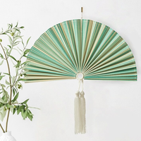 Ventilateur mural traditionnel fait main en bambou tressé, décoratif, en raphia, prix usine Vietnam, KING CRAFT VIET