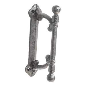 Manija de Puerta de Hierro con Acabado Plateado para Hogares, Hoteles, Escuelas, Villas, Estilo Vintage, Diseño Moderno Ecológico, Herramientas Hechas a Mano - Product Image 1