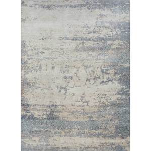 Tapis en laine gris-entropie noir noué à la main, abstrait, pour salon, chambre, tapis rectangulaire en jute de 10 mm pour couloir - Aiwt-3005 - Product Image 1