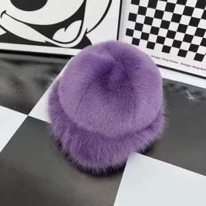 Gorro de invierno para mujer, gorro de visón, gorro de cubo Mongol de piel de imitación cálido grueso, gorro de felpa a la moda - Product Image 2