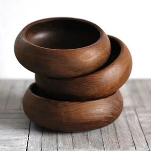 SMART PERFECT VERSÁTIL ARTESANÍA Tazón de masa de madera hecho a mano para frutas o ensaladas Tazón de granja rústico vintage de alta calidad - Product Image 1