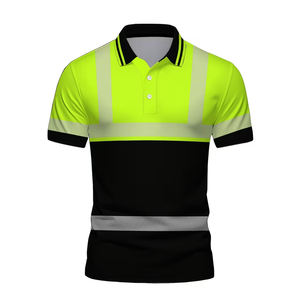 Hi Vis <b>Safety</b> Polo Shirts High Visibility Reflective Polo Shirts Work Short Sleeve <b>Safety</b> Shirts for Men - Product Image 5