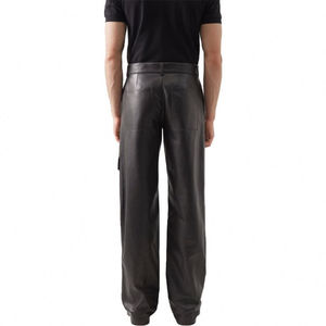 Printemps et été nouveaux pantalons en cuir pour jeunes me slim mode couleur pantalons en cuir hommes pantalons en pu - Product Image 2