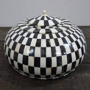 Vaisselle écologique de luxe faite à la main bol de service en incrustation d'os de haute qualité forme de chocolat durable pour la maison hôtel-multiple - Product Image 4