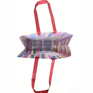 Bolsas de Compras de Polipropileno Tejido a Rayas con Asa de Tela No Tejida y Opciones de Varios Tamaños - Product Image 3